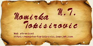 Momirka Topisirović vizit kartica